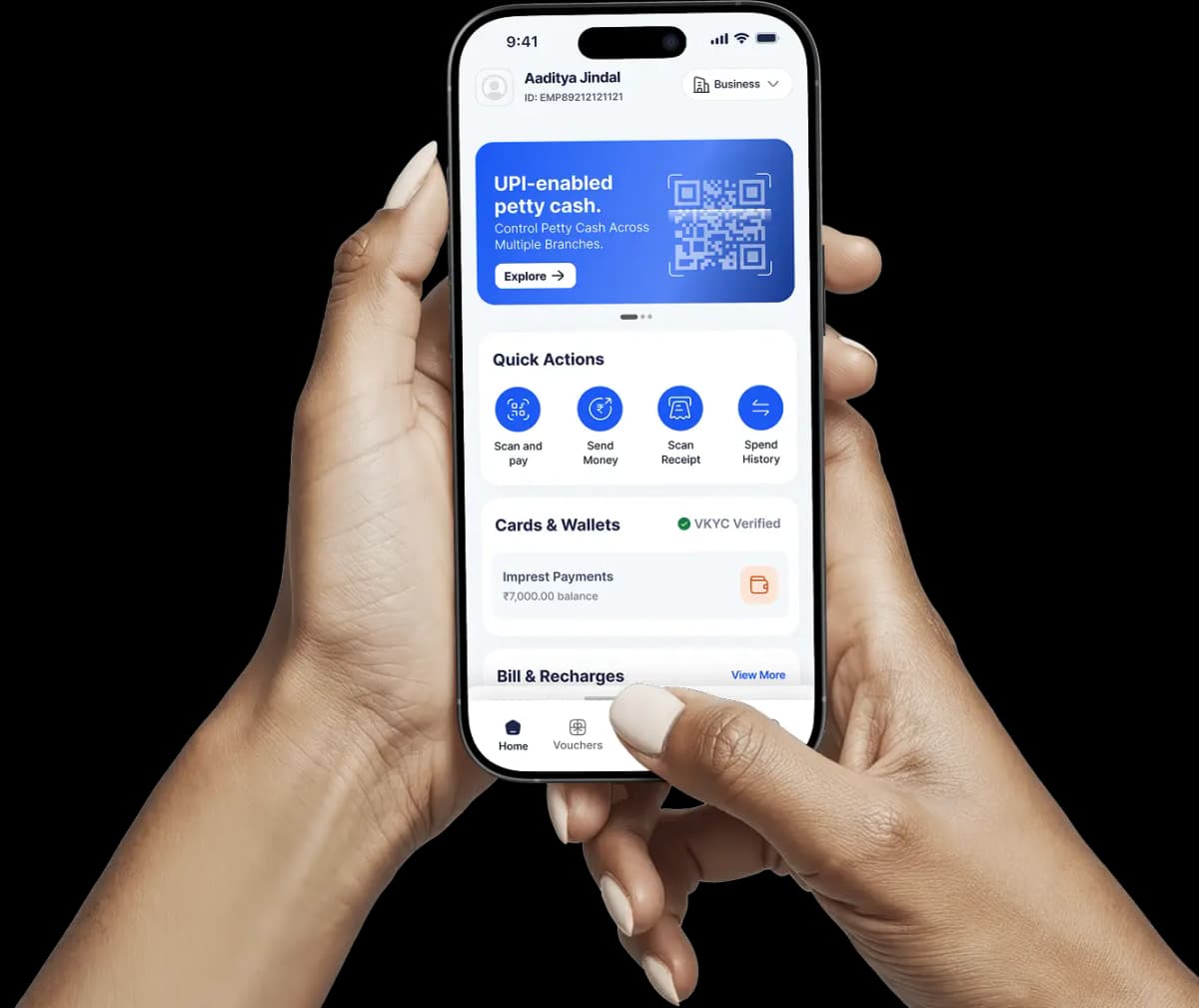 EnKash UPI-enabled Petty Cash Mobile App