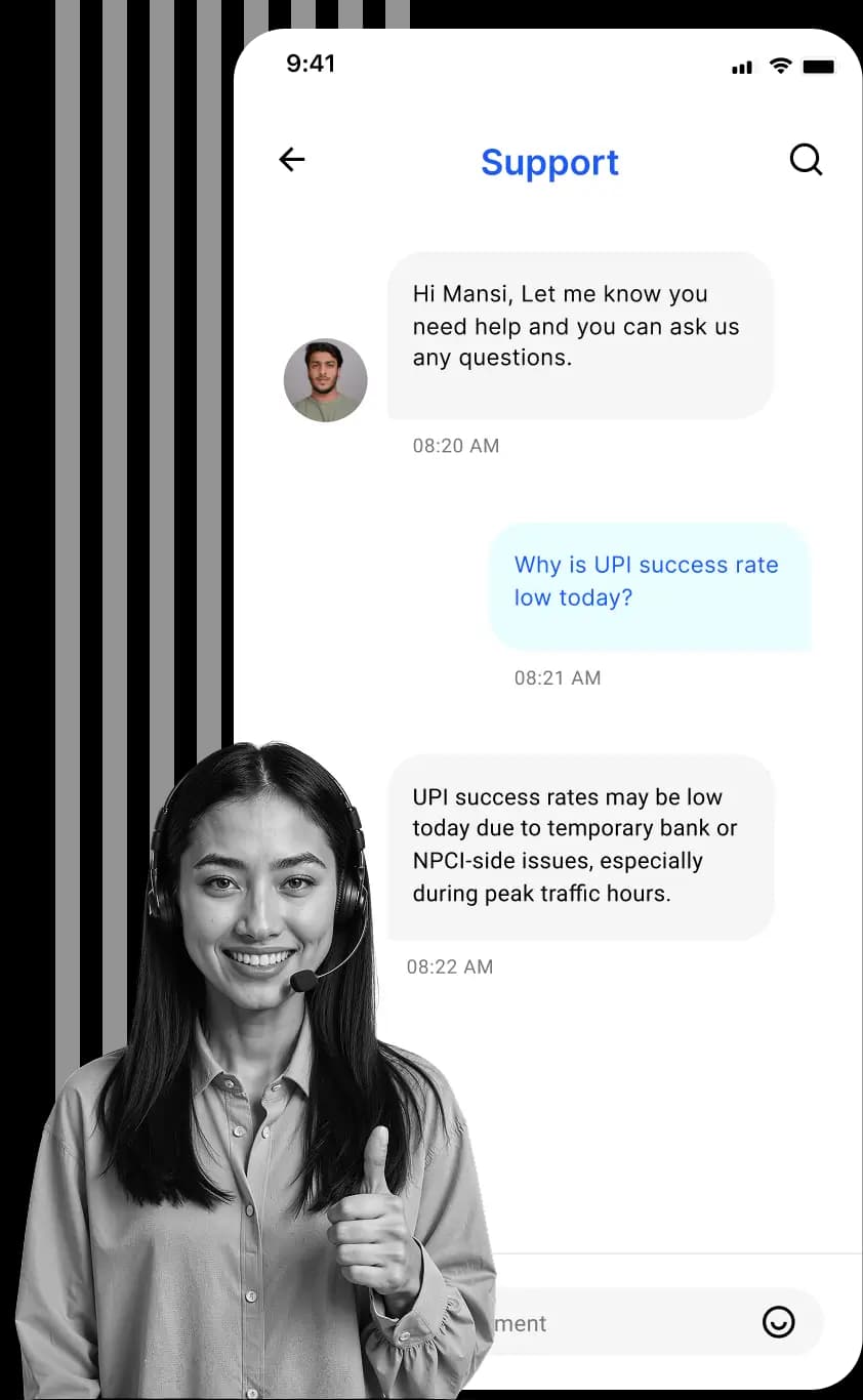 Merchant support and technical dashboard