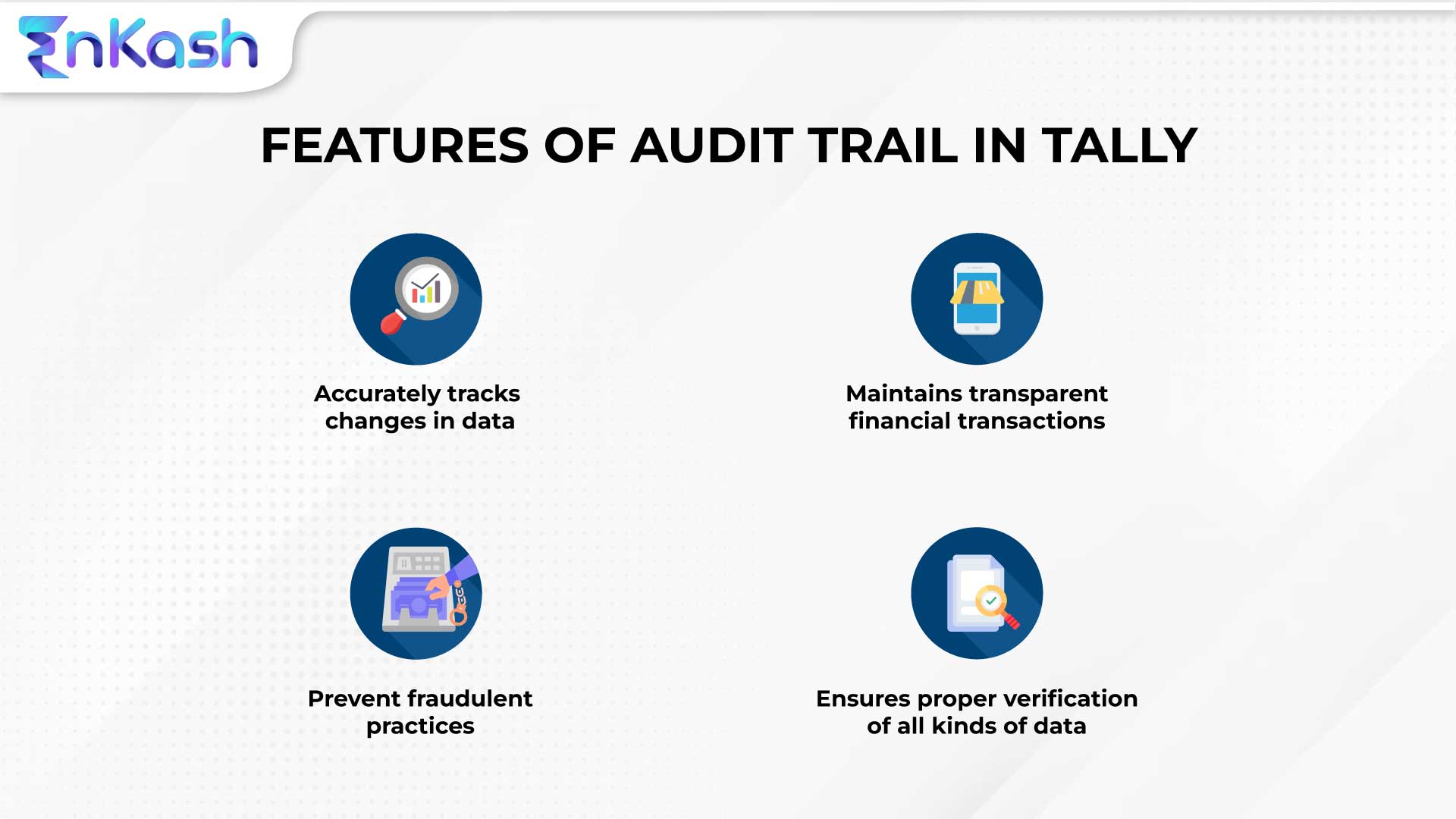 Features of Audit Trail in Tally