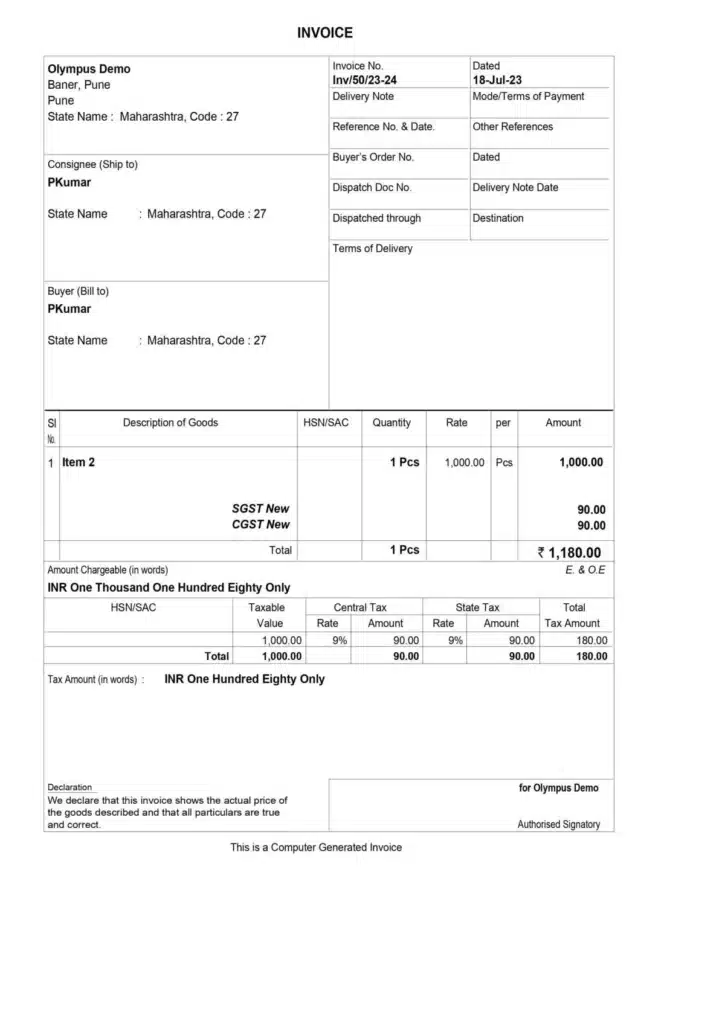e-invoicing-format